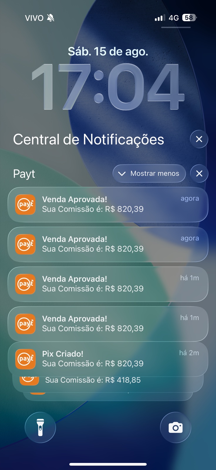 Operação rodando